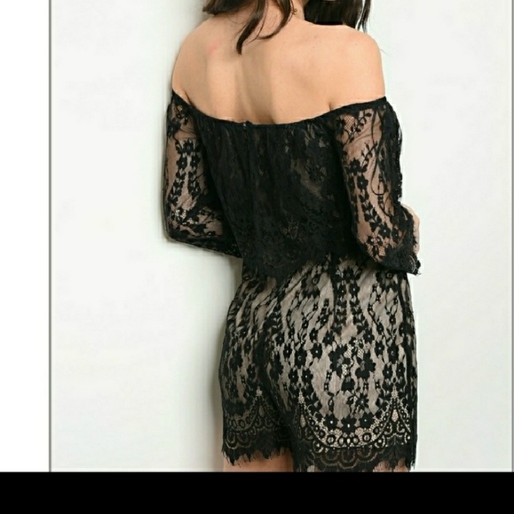 Lace black romper - Picture 2 of 3